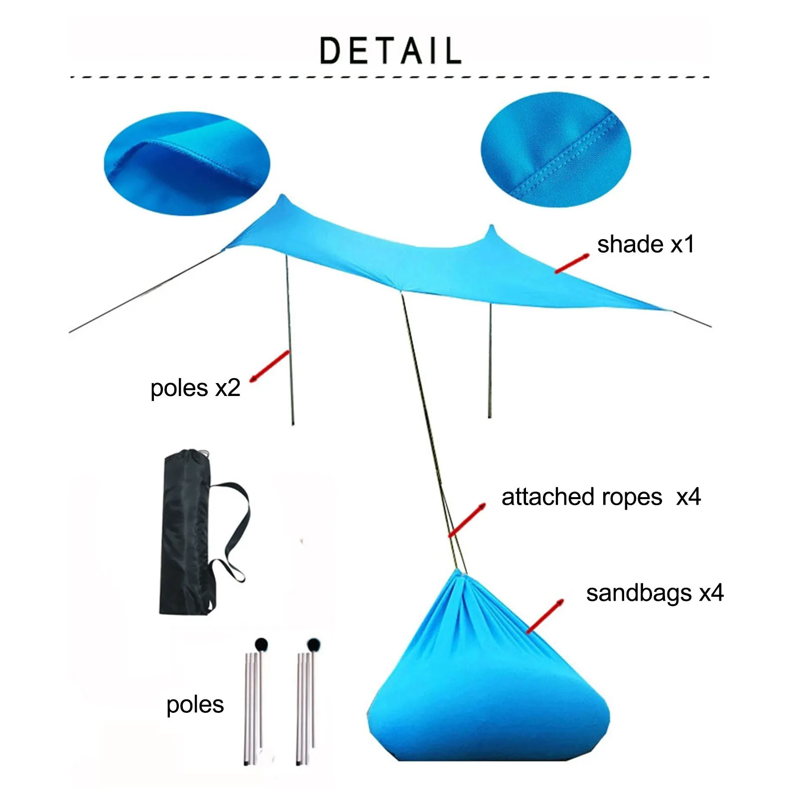 

1pc Waterproof Awning Sun Shade Sail for Outdoor Garden Beach Camping Patio Pool Sunscreen Canopy Tent Sun Shelter Awning