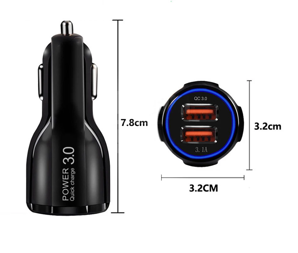 Автомобильное зарядное устройство Suhach Quick Charge 3 0 для iPhone Samsung Xiaomi адаптер быстрой