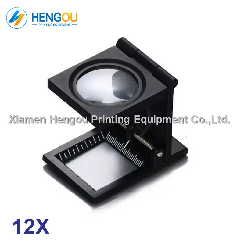 12-кратное увеличительное стекло из нержавеющей стали для офсетной печатной
