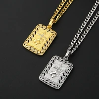 hip hop jewelry for men rock gold color micro pave full rhinestone cross christian religion pendant necklace for men rope chain