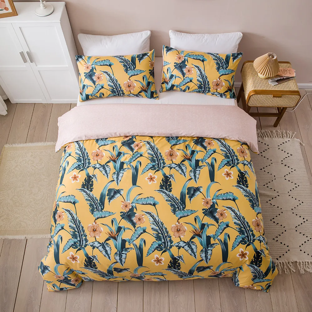 

Geometric Floral Simple Duvet Cover 220x240 Sets Single Double Queen Bedding Set Quilt Covers Nordic Bed Cover 150 No Bed Sheet