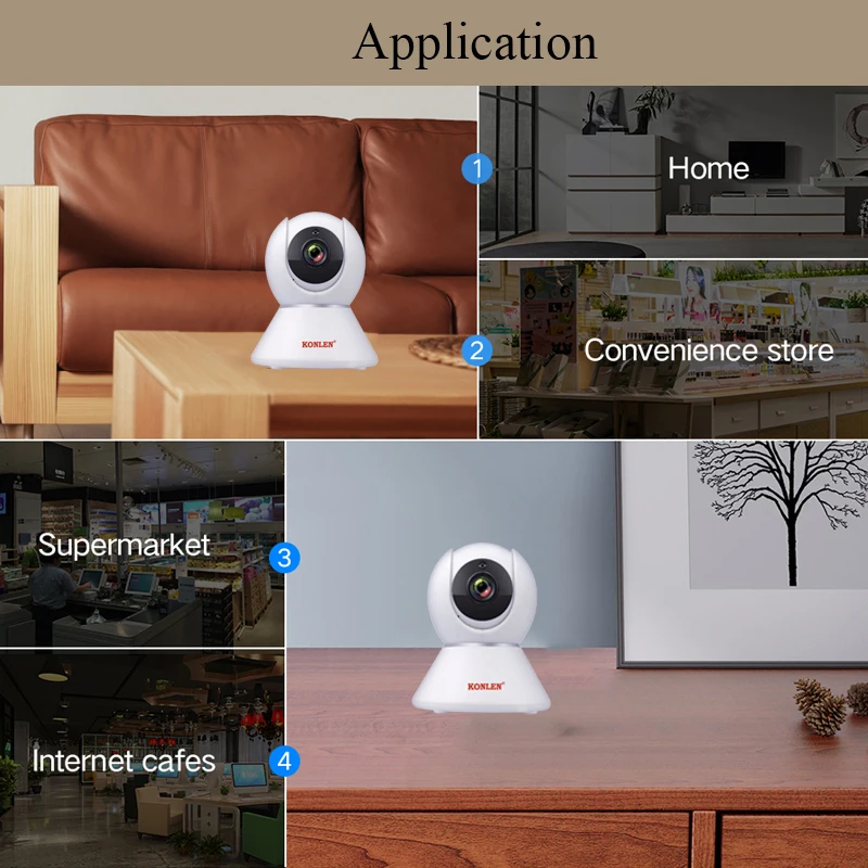 KONLEN Tuya 1080P wifi домашняя IP Камера PTZ HD для беспроводной домашней безопасности Smart Life APP Google Assistant Amazon Alexa поддержка
