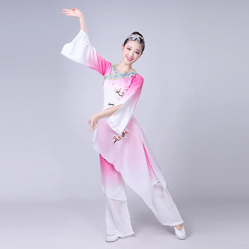 Традиционный китайский танцевальный костюм янгко танец классический веер