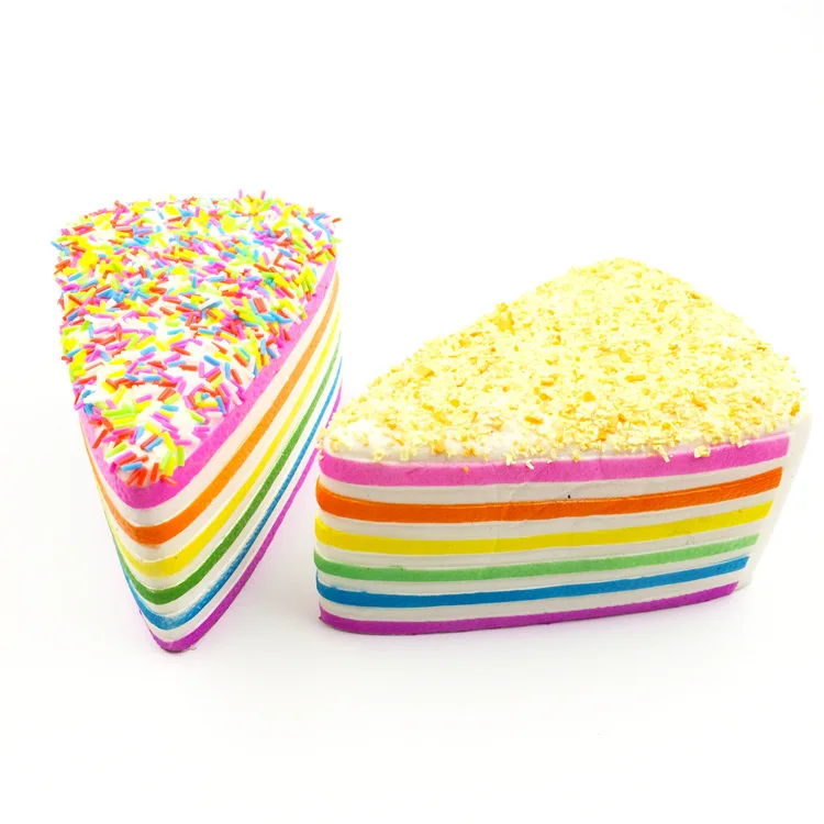 SquishMeez высокое качество мягкий медленно поднимающийся милый тройной Радужный