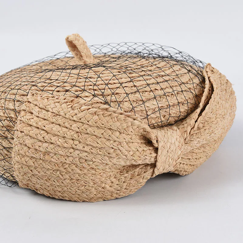 USPOP летние шляпы женские береты из рафии соломы берет сетчатой пряжи с большим