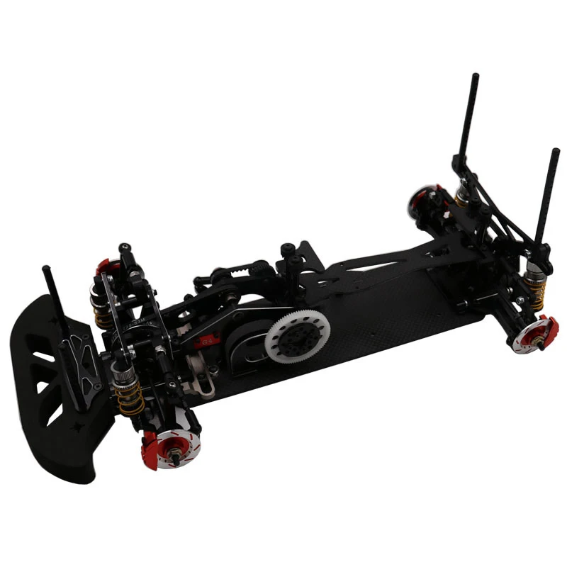 1/10 сплав и углеродное волокно 078055B G4 RC 4WD HSP Drift Racing Car Frame Body Kit Control DIY Black | Игрушки