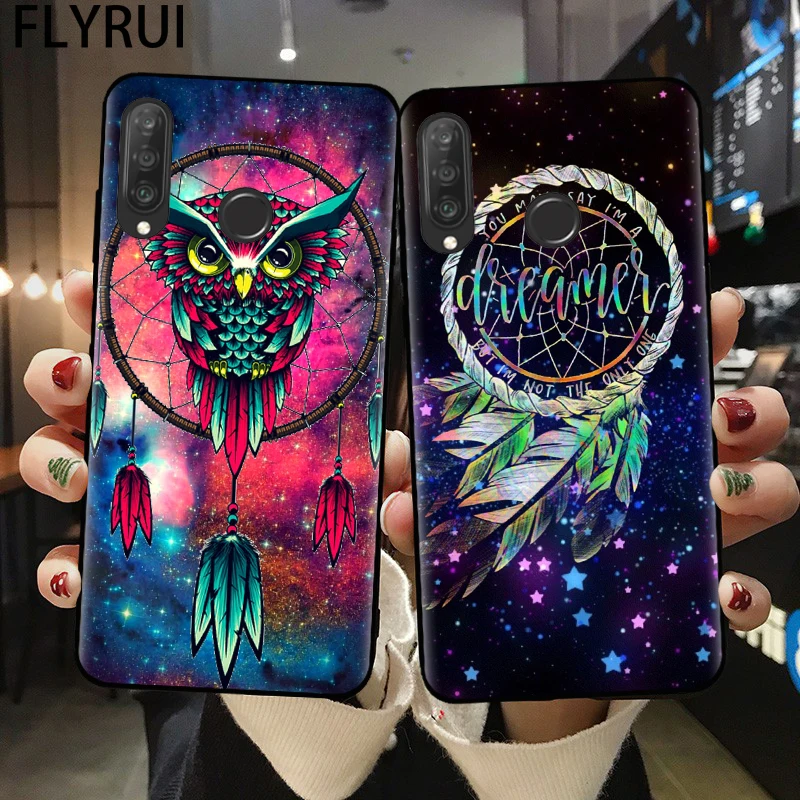 Силиконовый чехол для телефона чехлы Huawei P10 P20 P30 P40 Lite E Pro ретро Ловец снов мандала