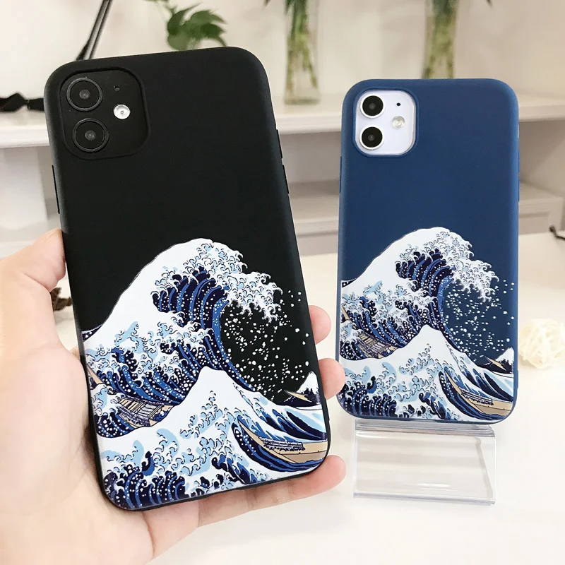 Волшебный чехол для серфинга iphone X XS MAX XR большая волна kanagawa мягкий Fundas XSMAX 11 pro 6 7 8