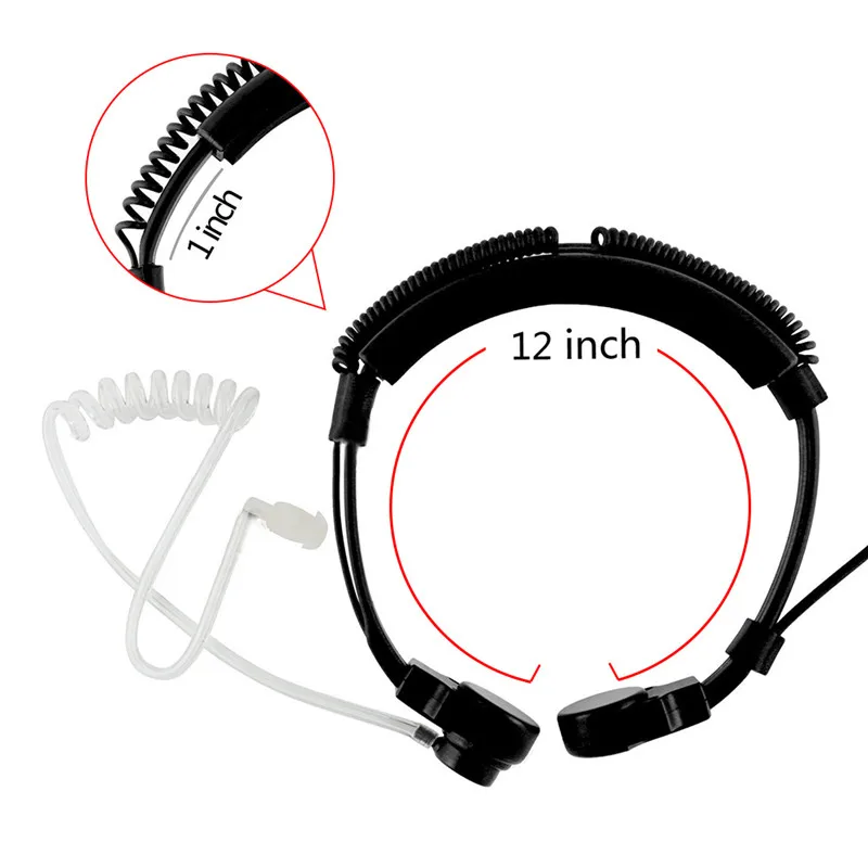 3 5 мм регулируемый горло микрофон скрытый акустический трубчатый наушник
