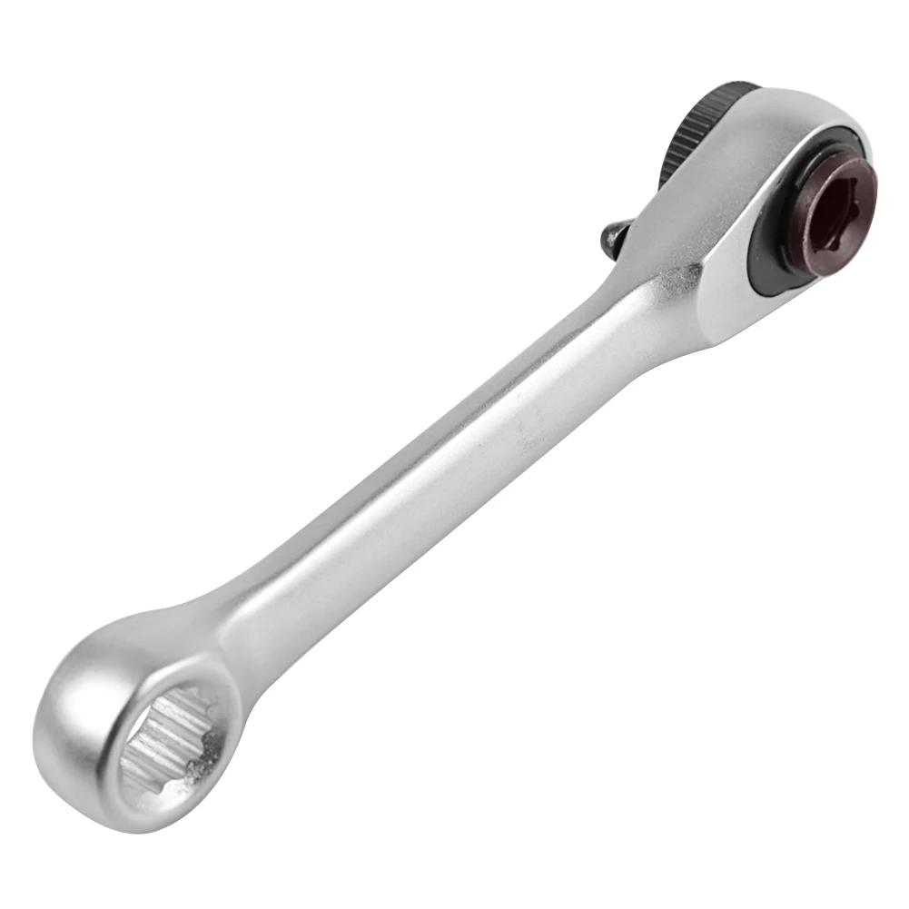 

Chrome-Vanadium Steel Wrench Mini 1/4 Double Ended Ratchet Wrench Rod Screwdriver Bit Top 60-Tooth Ratchet Wrench Tools