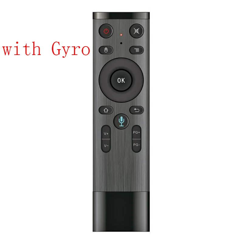 with Gyro ALLOYSEED Q5 голосовой ТВ пульт дистанционного управления Fly Air mouse 2,4 ГГц беспроводной микрофон умный пульт дистанционного управления для Smart tv Android Box PC - Цвет: with Gyro