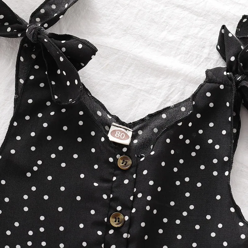 

Baby Summer Clothing Toddler Infant Baby Girls Polka Dots Print Romper Sleeveless Strap Sunsuit Kids Jumpsuits Outfit 0-5Y 23