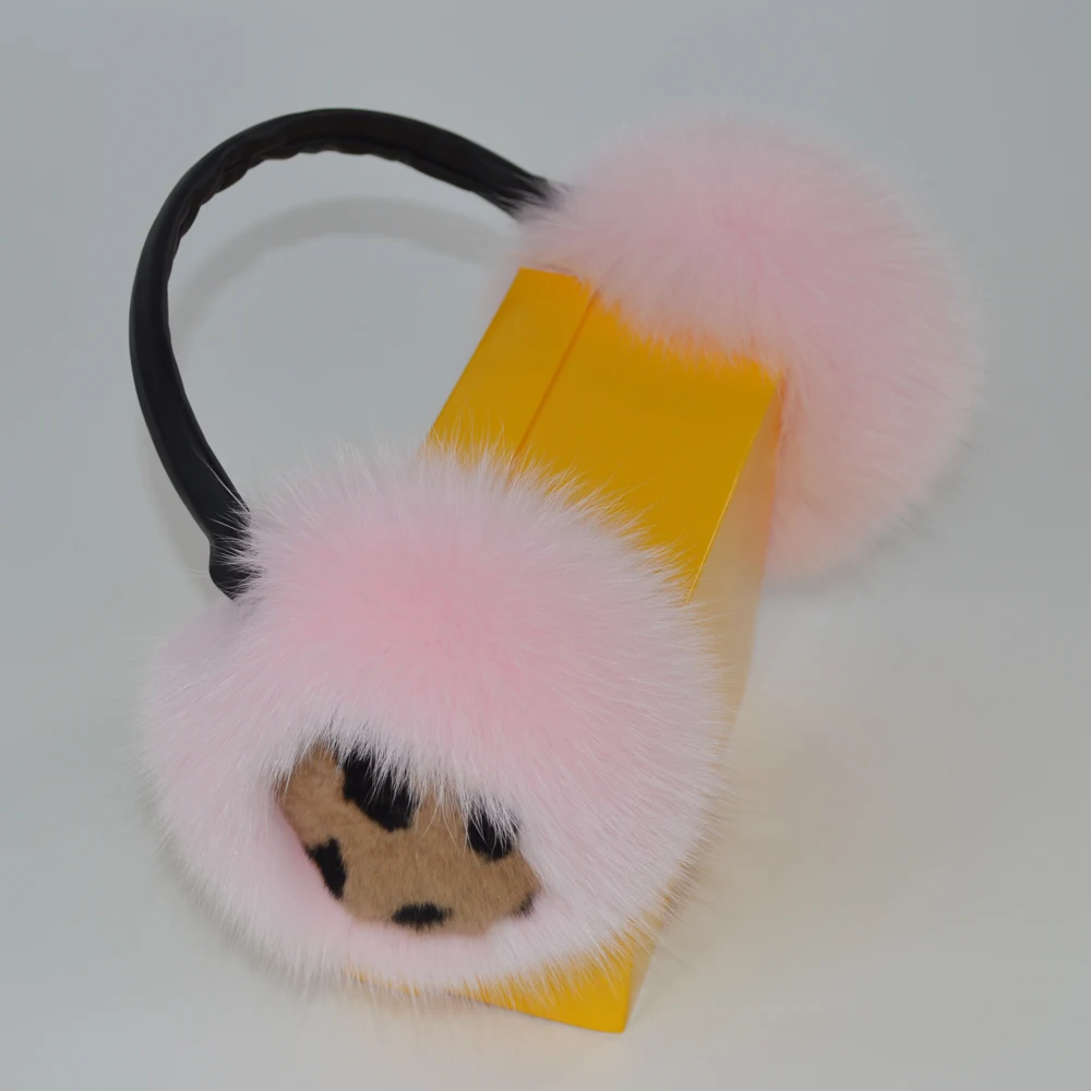 Регулируемые наушники из 100% натурального Лисьего меха женские зимние теплые