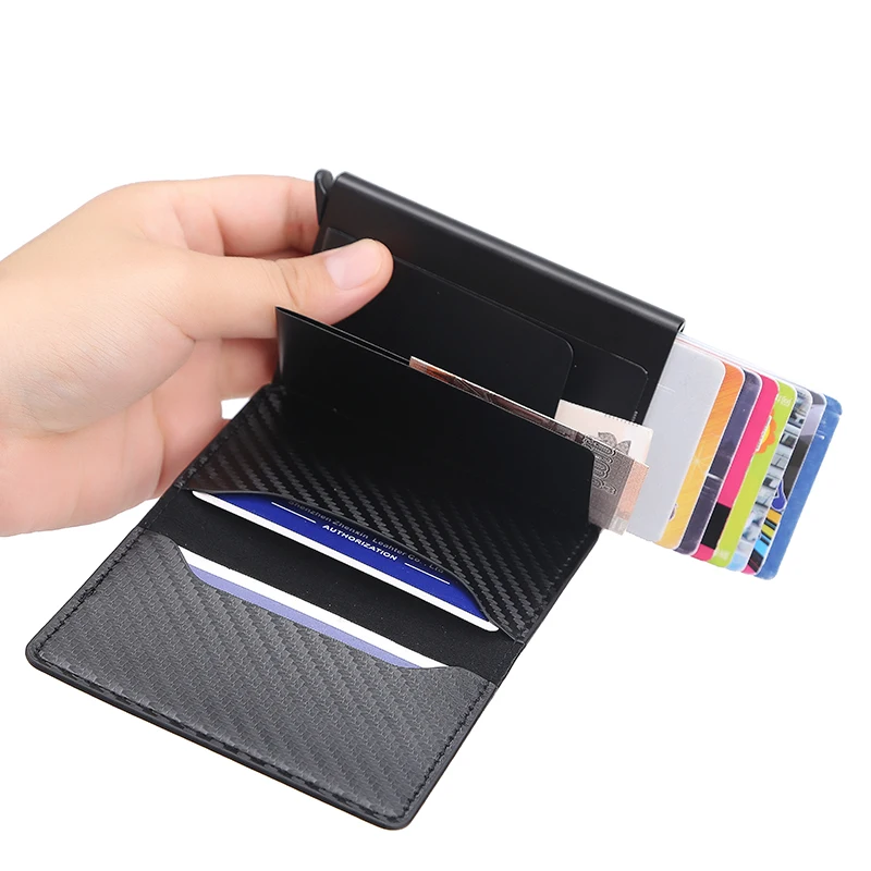 2021 новый углеродного волокна с функцией блокировки RFID Для мужчин кредитной карты