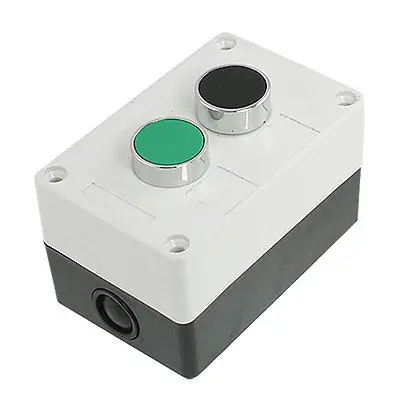 Новая зеленая черная плоская мгновенная кнопка управления станцией блокировки