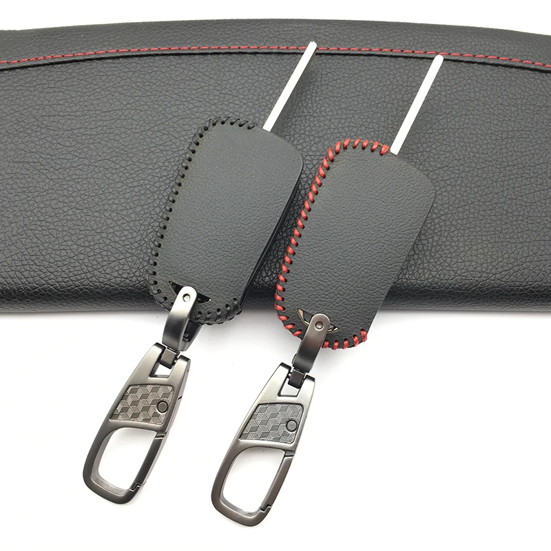 

Leather car key Cover For Opel Astra Corsa Meriva Zafira Antara ASTRA J Mokka Insignia for Chevrolet Cruze Aveo 2 buttons remote