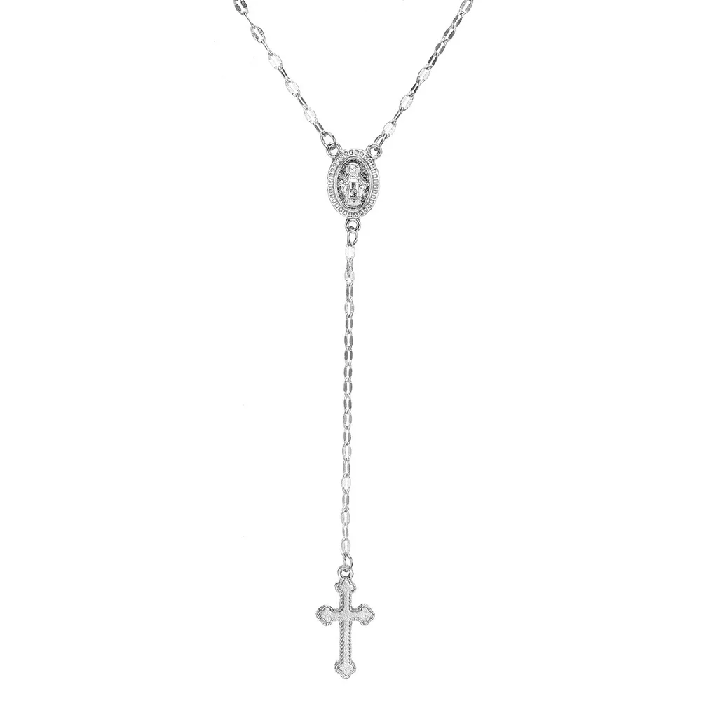 Fashion Rosary Necklace Long Cross Coustume Jewelry On The Neck Choker Women Collier Femme XL418 | Украшения и аксессуары