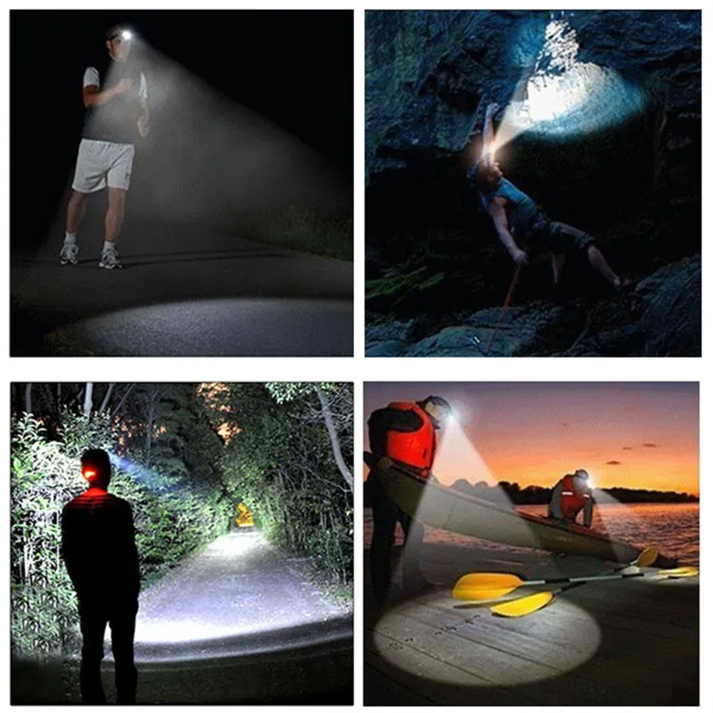 

2021 New Rechargeable Headlamp 18650 Zoom Head Torch T6 LED Headlight For Hiking Camping