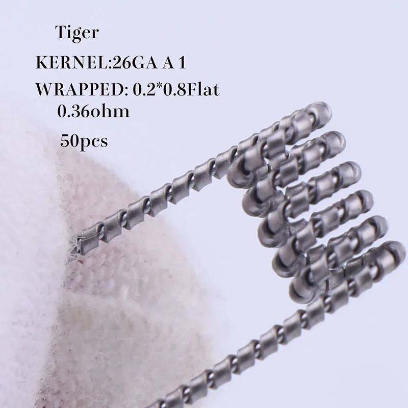 XFKM 50/100 pcs twisted Fused Hive clapton coils premade wrap Alien Mix twisted Quad Tiger Heating Resistance rda coil