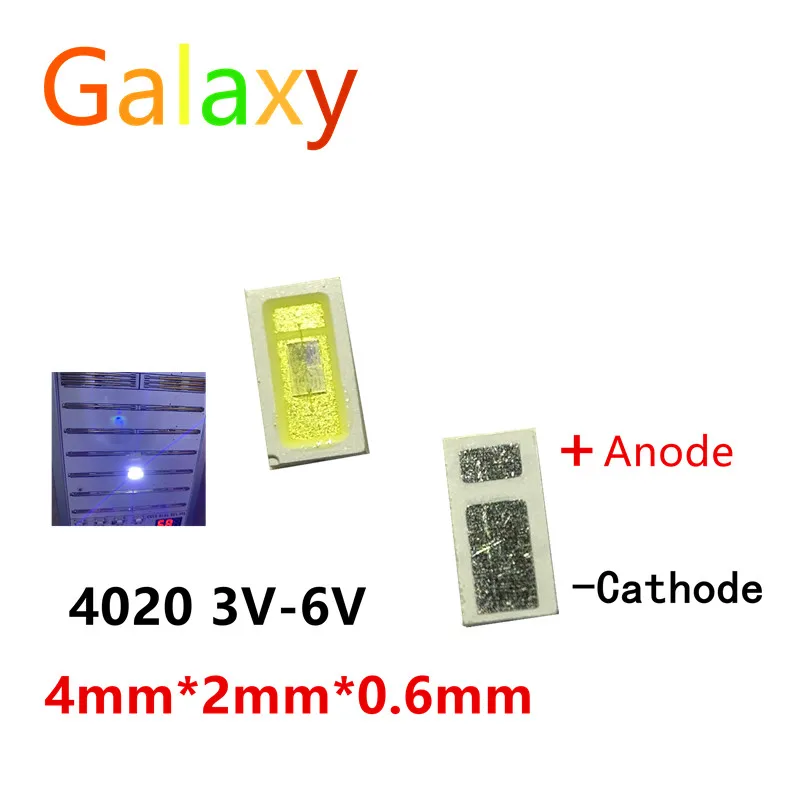 Светодиодный Подсветка 0 5 W 3V 6V 4020 48LM холодный белый ЖК дисплей для ТВ Применение