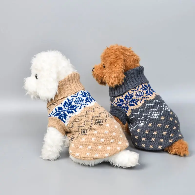 

New Year Puppy Dog Sweater Winter Warm Clothing for Small Dogs Christmas Costume Chihuahua Coat Knitting Crochet Clothes