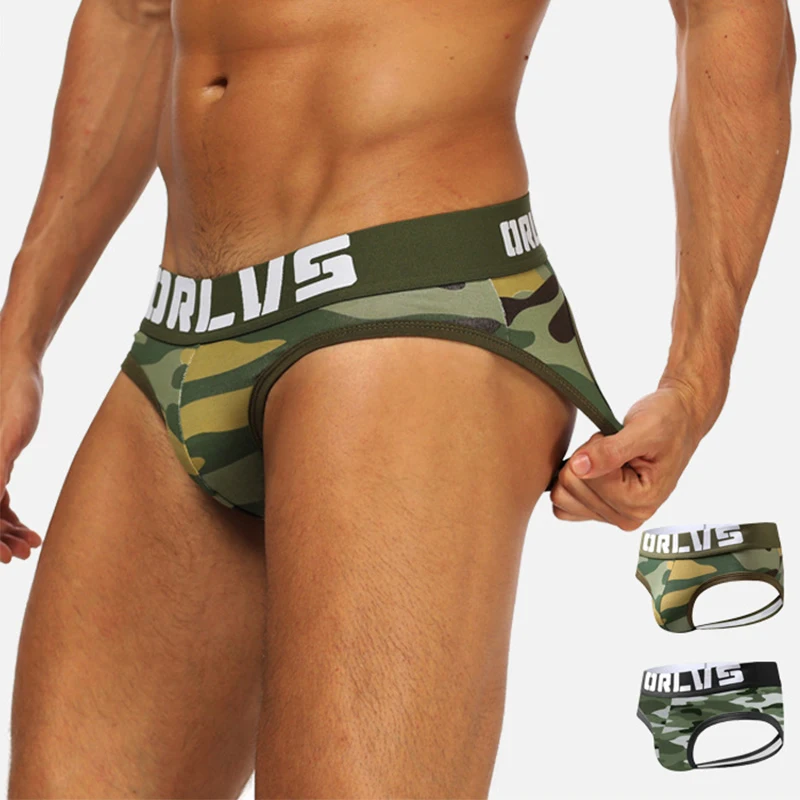 Стринги гей-стринги с камуфляжным принтом мужское нижнее белье джоки хлопковые