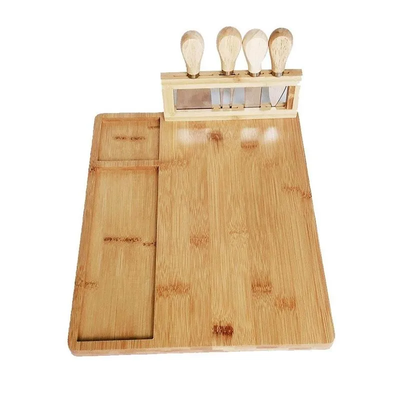 

Bamboo Cheese Board Set Cooked Food Platter Meat Board Cheese Cutting Board Party Kitchen Utensils Cutting Board 1PC