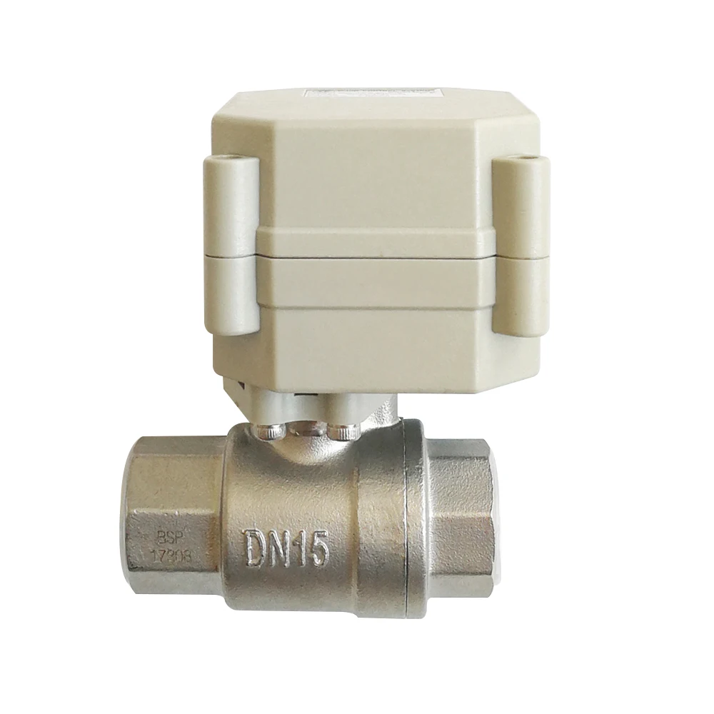Hot Sales TF15-S2-C 2/3/5/7 Wires DN15 Motorized Ball Valve BSP/NPT 1/2'' SS304 Electric For Water Automatic Control |