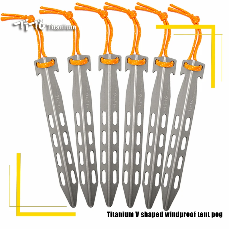 Тито из титана для палатки Ставки легкий снежное Heavy Duty V Форма металла не