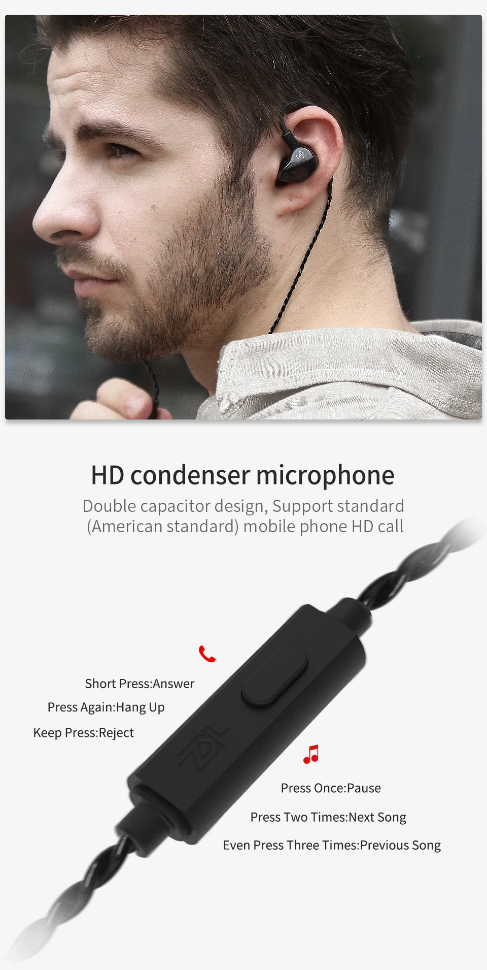 KZ ZS4 гибридная технология стерео наушники-вкладыши гарнитура арматура драйвер монитор наушники гарнитура ZS3 ES4 ED12 ZS6 ZST