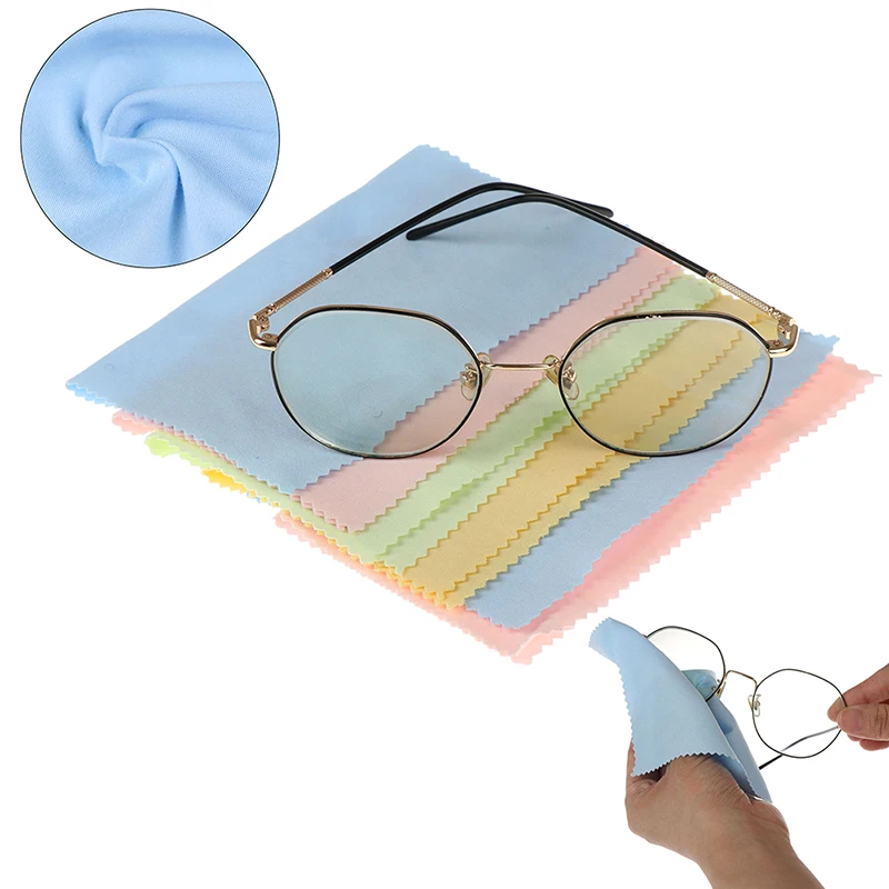 

10 pcs/lots Eyeglasses Cleaner Microfiber Glasses Cleaning Cloth For Lens Phone Random Color