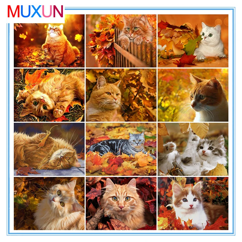 

3D Diamond Embroidery Animal 5D Diy Diamond Painting Cat Picture Of Rhinestones New Arrival Beaded Cross Stitch Home Decor Bh042