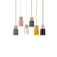 modern simplicity led e27 macaron pendant light nordic hanging lights home improvement macaron decoration pendant lamp