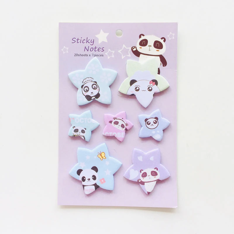 120 шт Novely Panda Sticky Notes милые Мультяшные блокноты для записей наклейки детей DIY