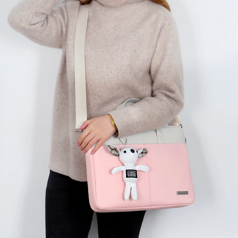 New Handbag Women Men Briefcase Waterproof Laptop Bag 12 13 15 15.6 Inch Notebook Shoulder Case For Macbook Air Pro Cover Sleeve