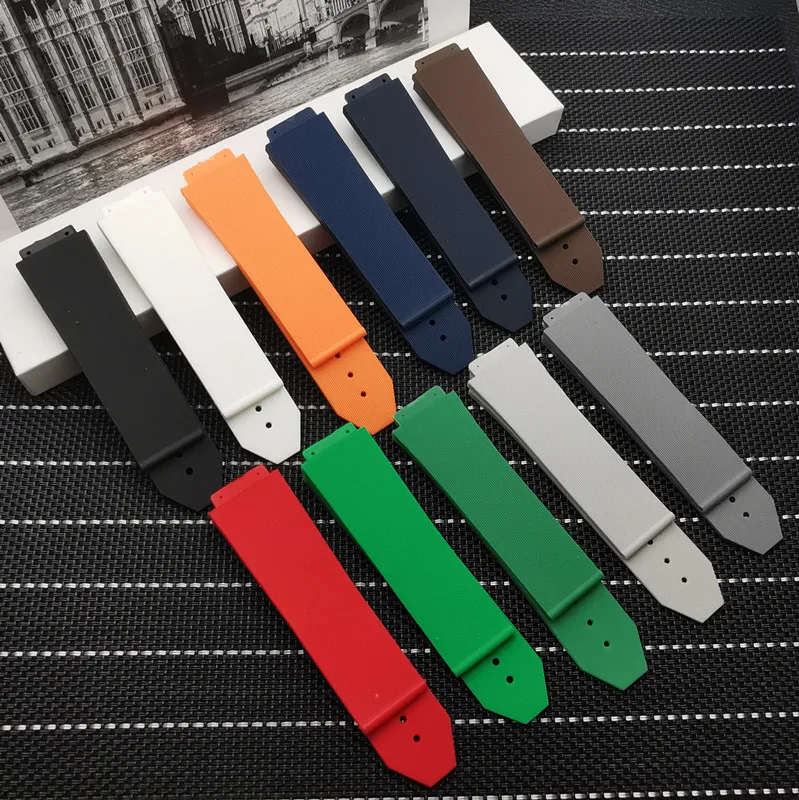 Ремешок для часов 25*19 мм 22 силиконовый ремешок с пряжкой Hublot мужской Fusion series