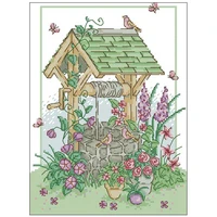 flowers and birds by the well patterns counted cross stitch 11ct 14ct 18ct diy cross stitch kits embroidery needlework sets