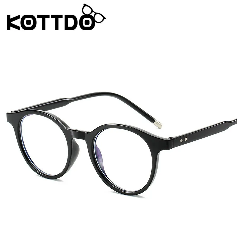 Круглые оправы для очков KOTTDO с защитой от синего света женщин компьютерные