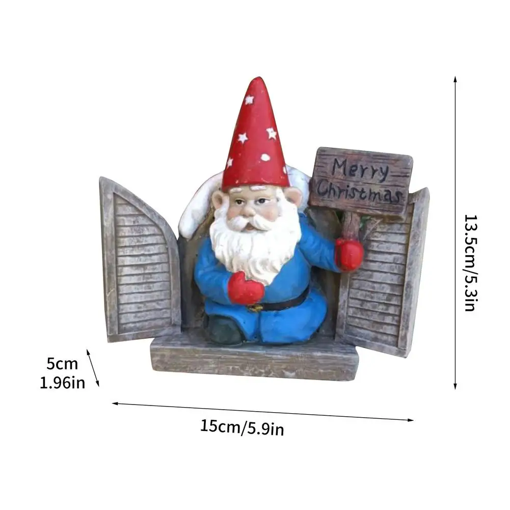 

2021 New Garden Gnome Figurine Outdoor Resin Santa Clause Dwarf Ornament gnome dwarf sculpture for Xmas Home Garden Decoration