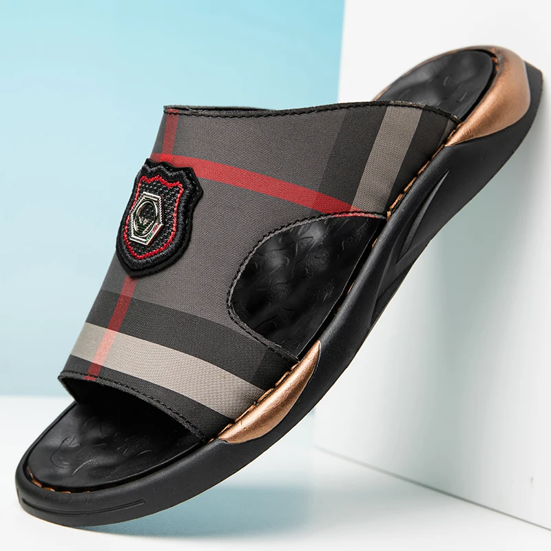 

2021 New Summer Sport Sandals For Men Brand Designer Beach Shoes Mens Comfortable Walking Shoes Man Rubber Beach Slippers Men