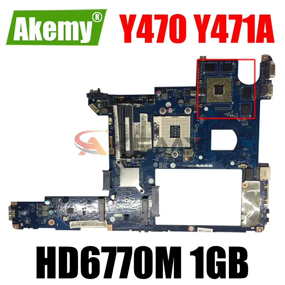 

Материнская плата для ноутбука Lenovo Y470 Y471A LA-6884P HM65 DDR3 HD6770M 1 Гб, графическая карта 100%, полностью протестирована