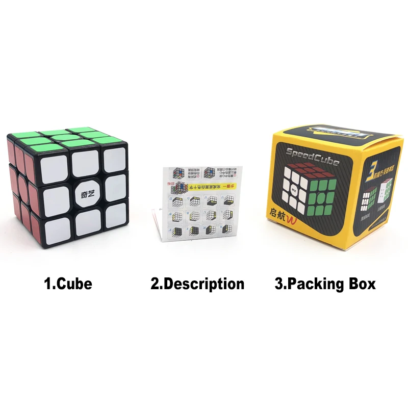 QiYi Профессиональный Кубик Рубика 3x3x3 5,7 см скорость для антистрессовых пазлов Neo Cubo Magico наклейка для детей и взрослых обучающие игрушки