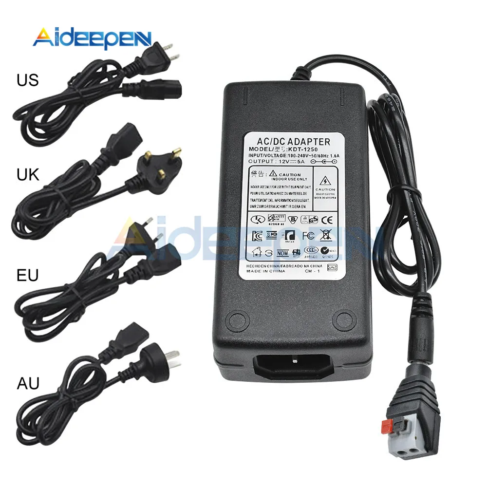 Адаптер питания 12 В 5 ампер переменный/постоянный ток адаптер для ЕС США