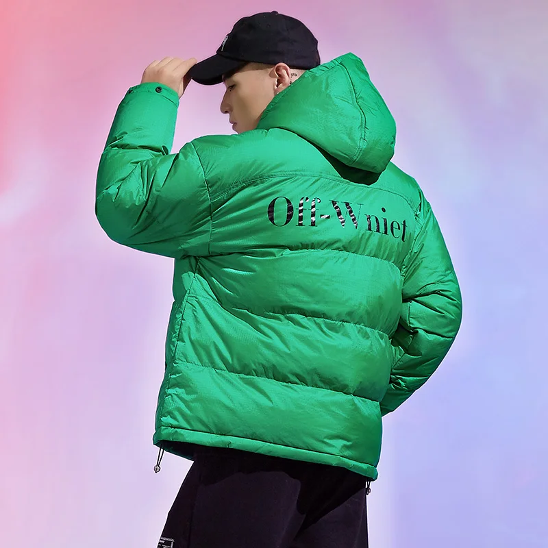 

Men's Cotton Padded Jackets Men Women Unisex 2020 Winter Fashion Soft Shell Hooded Warm Jacket Casual Green Loose Jackets Men