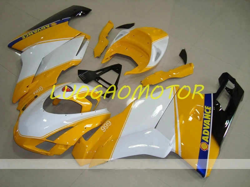 

Комплект обтекателей для литья под давлением, комплект обтекателей для корпуса желтого и белого цвета DUCATI 749 999 03 04 ducati 749S 999S 2003 2004, Обтекател...