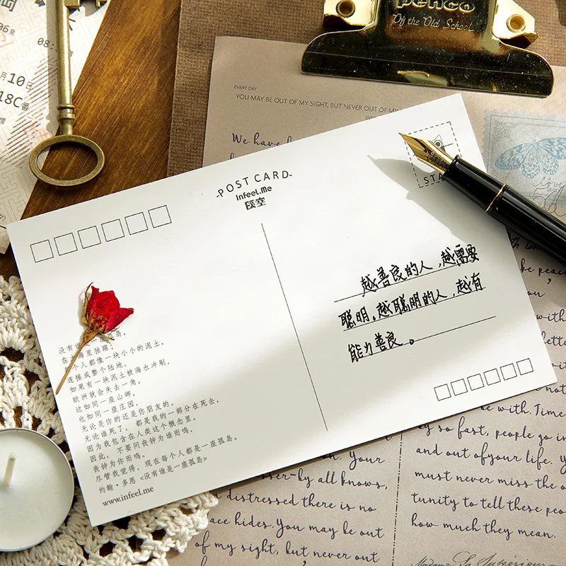 

30 sheets/floating book mist postcards a hand-painted watercolor card ins shooting decoration card