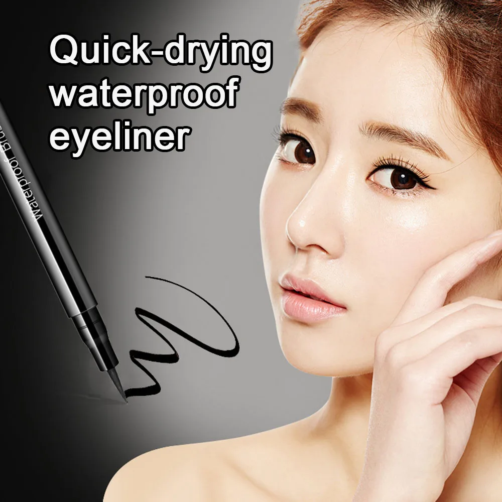 Black Eyeliner Quick-drying Waterproof Pen Accurate Long-lasting Not Blooming Liquid Lady Eyeliner Smooth Makeup Tool TSLM2