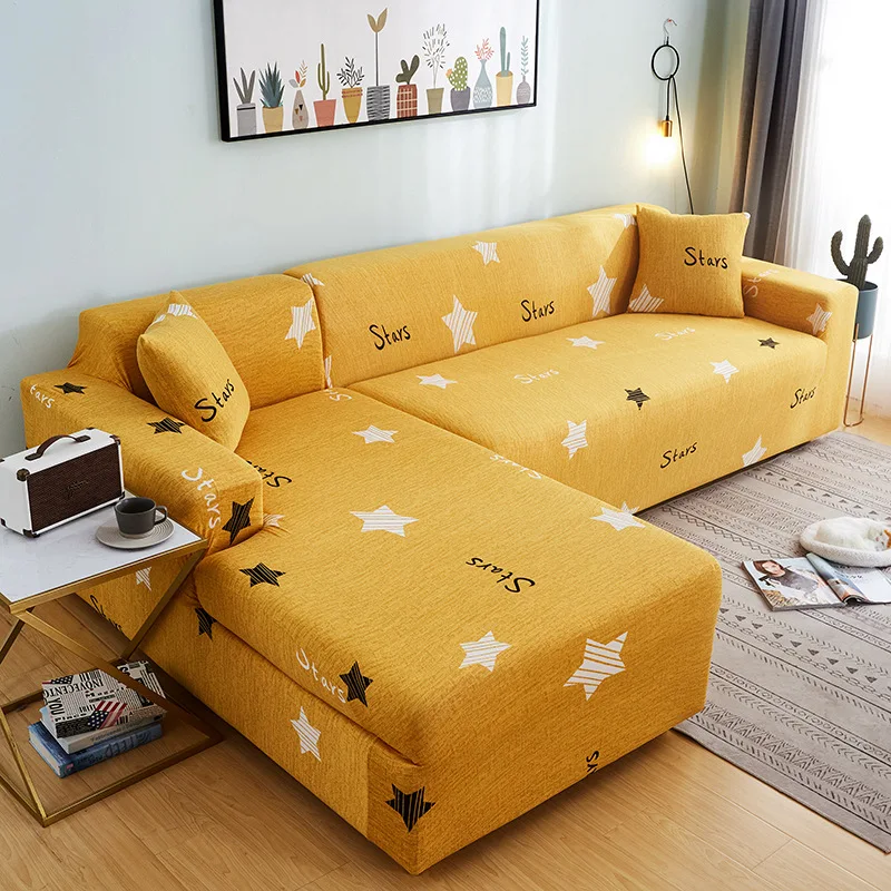 

Plaid Elastic Polyester Sofa Covers for Living Room Flower Knitted Fabric Furniture Slipcovers Protector 1/2/3/4 Seater