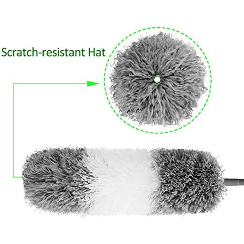 

2021 Microfiber Duster with Extra Long 100 Inch Extension Pole and Bendable Head Washable Cleaning Tool Duster for Cleaning Ceil