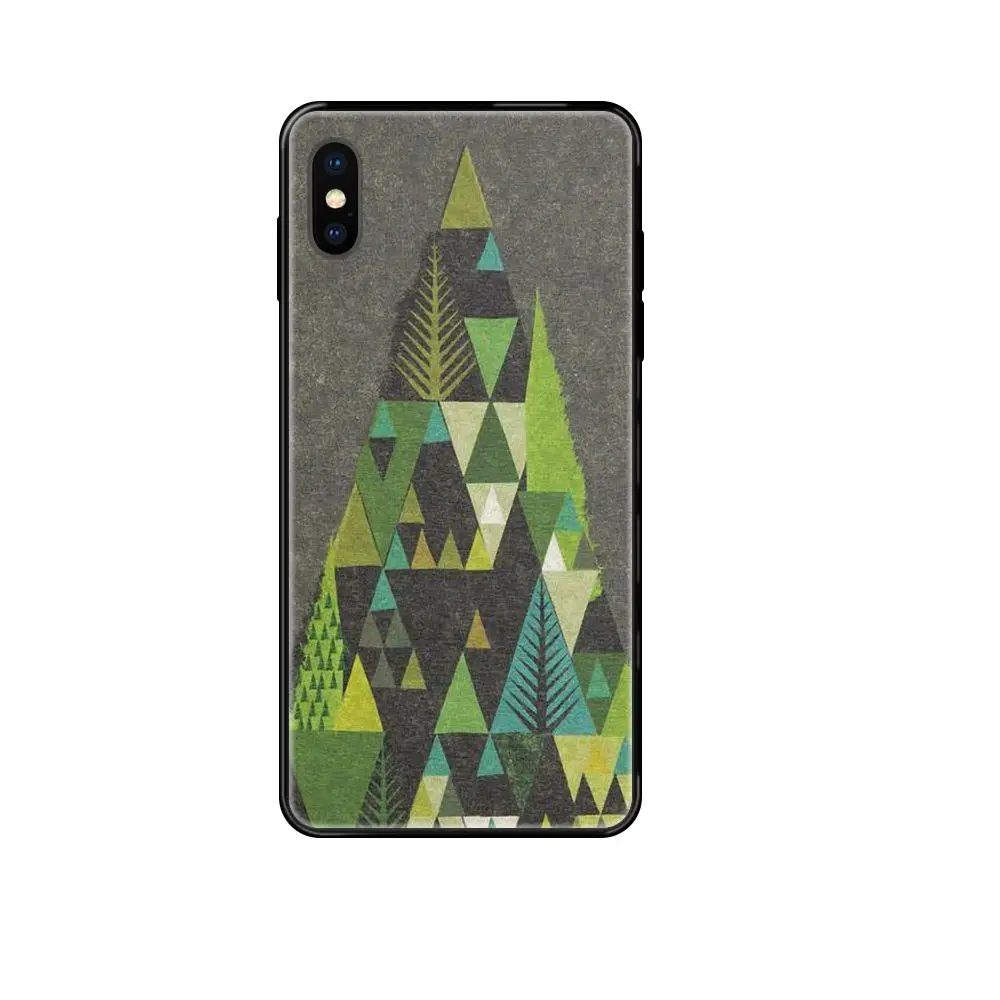 Green Tree Geometric For Redmi Note 4 5 5A 6 7 8 8T 9 9S Pro Max Buy Black Soft Art Print Cover Case | Мобильные телефоны и